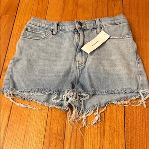 BDG Light Wash Distressed Denim Cutoff Shorts